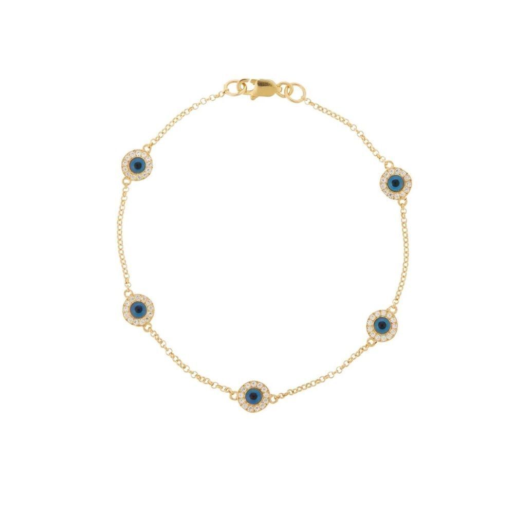 Elegant Gold Evil Eye Bracelet